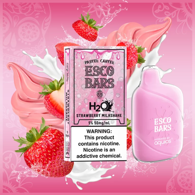 Esco Bar H20 6000 Puffs Strawberry Milkshake